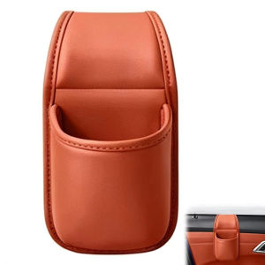 SCH Car Door Beverage Cup Holder Leather Phone Holder Universal Side Pocket Drink Bottle Holder Interior Accessories