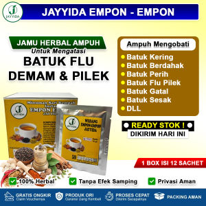 Obat Batuk Berdahak Paling Ampuh Batuk Kering Batuk Gatal Tenggorokan Batuk Kronis Batuk Berdarah Batuk Sesak Batuk TBC Paru Flu Batuk Pilek Suara Serak Radang Tenggorokan Sakit Tenggokan Herbal Batuk - Jayyida 1 Box 12 Sachet