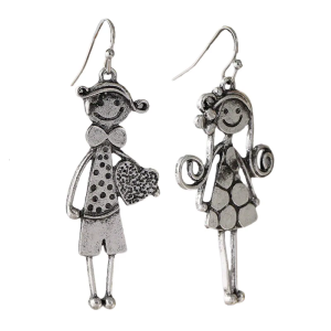 Sturdy Alloy Heart Drop Earrings Gender Neutral Accessory Comfortable Wear for Parties Daily Use