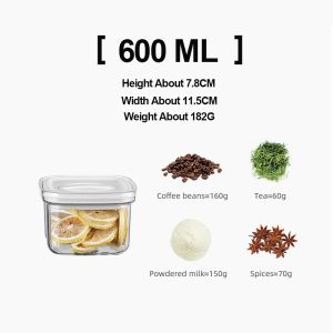 Airtight Food Containers With Easy Open Lock Lid Dry Food Candy Pasta Stackable Jars Condiments Clear Storage Box