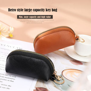 MOJOYCE Women Leather Coin Purse Lady Solid Color Zipper Luxury Clutch Wallets