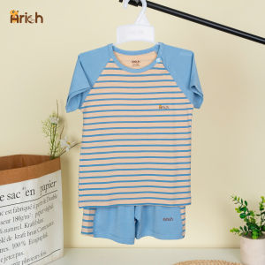 Bộ cộc tay Skino thương hiệu Arich vải sợi tre cho bé trai bé gái từ 9 tháng - 6 tuổi