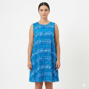 Exclusive Loose Dress (Free Size) - 100% Genuine Handmade Batik - Hand-Stamped