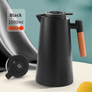 VOYUE 1 L Vacuum Thermal Flask with Lid Temperature Display Insulation Kettle Glass Liner Smart Thermos