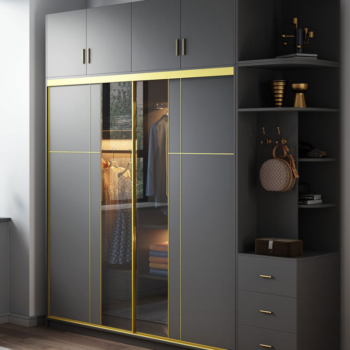 Nordic Luxury Style Wooden Wardrobe Modern Bedroom Wardrobes Closets