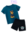Setelan Kaos Anak-Anak Gambar PAW Patrol Police Chase (usia 2-10 Tahun) Katun PE. 