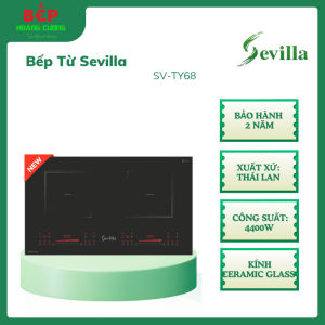 Bếp Từ Đôi Sevilla SV-TY468 - 2 Vùng Nấu Tiện Lợi - Công Suất 4400W - 4 Chế Độ Nấu Thông Minh