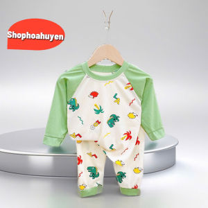 Bộ quần áo dài tay bé trai bé gái chất vải tăm lụa cao cấp siêu mềm mại tháng mát - bộ quần áo Dài tay mặc ngủ cho bé