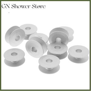 GNStore[COD] 10pcs 21mm อุตสาหกรรมอลูมิเนียม bobbins สำหรับนักร้อง Brother จักรเย็บผ้าเครื่องมือ