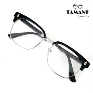 Gọng kính cận nam nữ 2275 Gọng nửa viền kim loại -Nhận cắt kính theo yêu cầu