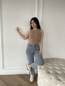 YUNA l Tanktop Wanita l Tanktop Crop l Leher Bulat