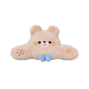 Cartoon Bear Plush Waist Support Car Waist Back Neck Pillow Car Cushion Back Cute Car Accessories