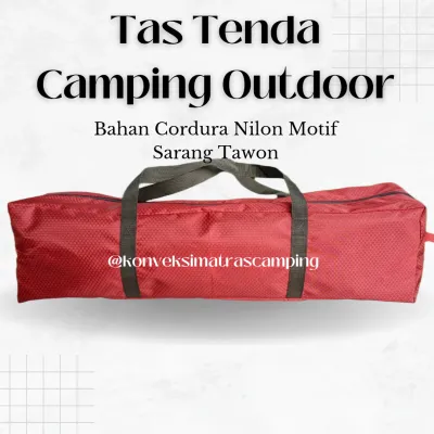 Tas Tenda Camping Kapasitas 6 Bahan Cordura Nilon Sarang Tawon Ukuran 65 x 20 x 20 cm