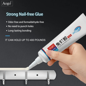 Nail-free glue kitchen and bathroom shelf bonding super glue without punching