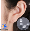 BECORATE 25 Pcs Plastic Hypoallergenic Anti-Allergy Transparent Ear Studs Needle Ear Piercing. 