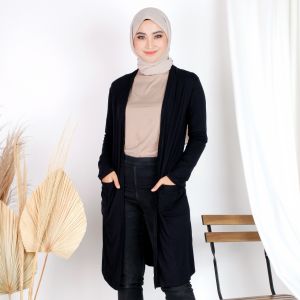 Long Cardi Outerwear Cardigan Spandek