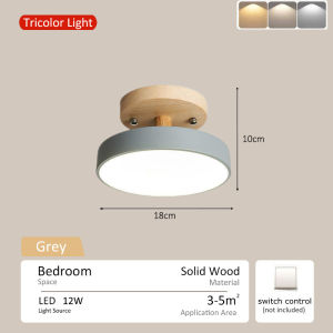 Nordic Wood LED Chandelier Ceiling Light Aisle Lamp For Bedroom Corridor Cieling Lamps Ceiling Lights Tri color Lamps
