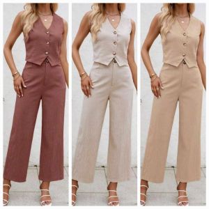 shane Casual Plain Color Top and Highwaist Pants Set Terno Coordinates  - fits XS to large - napaka gandang quality - pang alis - good quality - super kapal ng tela - trending  - 100 percent cotton - mall quality - Top pick  - madaling maubos - trending