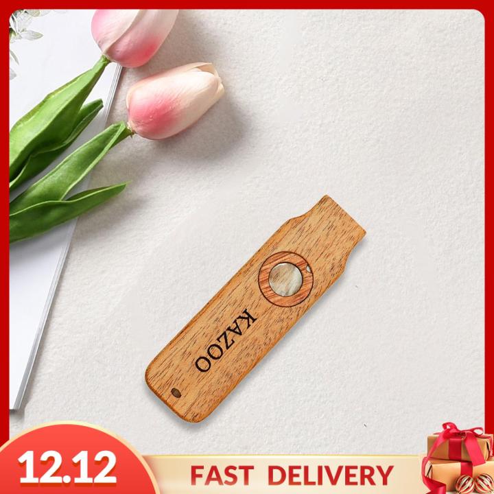 Gispark Wooden Kazoo Wood Harmonica Kazoo Flute Diaphragms Decoration ...