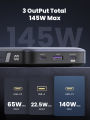Bộ pin sạc dự phòng 25000mAh/20000mAh 145W/100W UGREEN | Cổng sạc nhanh USB-C | 3 cổng | Màn hình kỹ thuật số | Bảo hành 18 tháng 1 đổi 1 | 90597A 25188. 