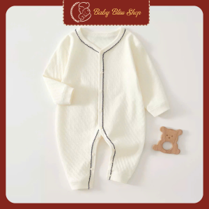 Bộ Body Dài Tay - Body Nỉ Cotton Cho Bé Sơ Sinh Đến 1 Tuổi - TDN01- Chất Liệu Mềm Mại Giữ Nhiệt Tốt