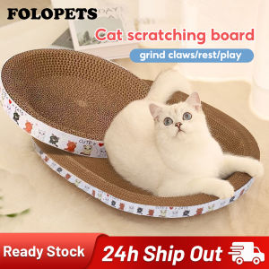 FOLOPETS Oval Cat Scratcher Plus-Size Scratching Pad For Big Cat Durable Scratch Board Pet Bed Cat Toy