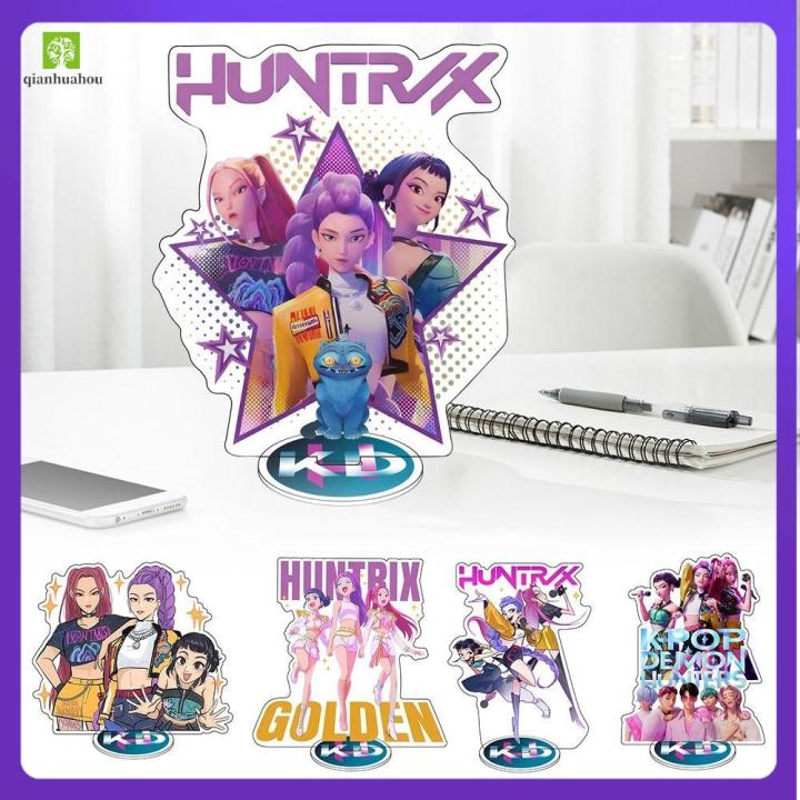 QIANHUAHOU Acrylic Demon Hunters Plates Anime Collectible KPop Standing ...