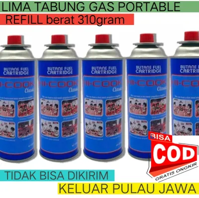 PAKET 5 PCS GAS PORTABLE KALENG REFILL