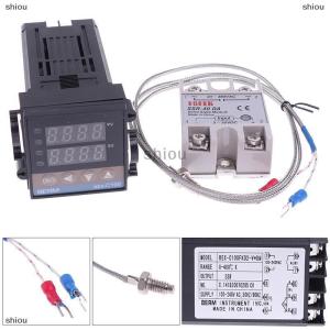 [COD] shiou 100-240VAC PID REX-C100 Temperature Controller SSR-40A Thermocouple