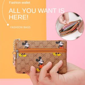 CHARMST Casual Luxury Durable Card Holder Multifunctional Wallet Classical Wallet Key Chain Case Mini Coin Purse