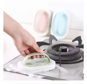 1Pc with Handle Bath Brush Tile Brush Kitchen Decontamination Brush Magic Pot Sponge Cleaning Brush [SG SELLER]