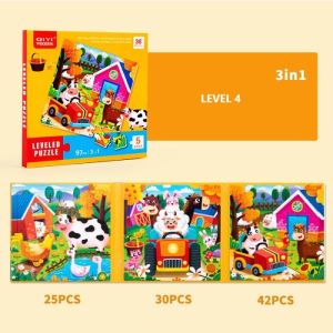 TokoYoyo Mainan Puzzle Anak 3d Bertingkat Edukasi Bayi Balita Bentuk Hewan Wooden Puzzle Animal