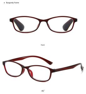 JN Ấn tượng mới chống Đèn xanh dương Kính đọc sách siêu nhẹ gọng tròn Kính lão TR90