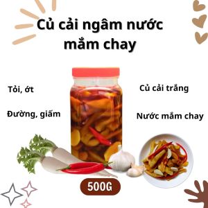 Củ cải ngâm nước mắm chay 500g- 1kg- Ăn chay và mặn đều dùng được - Kiến Lửa