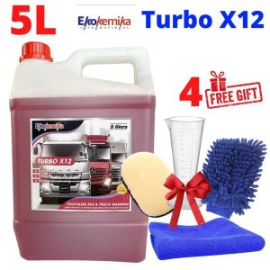 Dung Dịch Rửa Xe Không Chạm Ekokemika Turbo X12 5L Sạch Nhanh Xe Tải Xe Khách Xe Công Trình Cực Bẩn