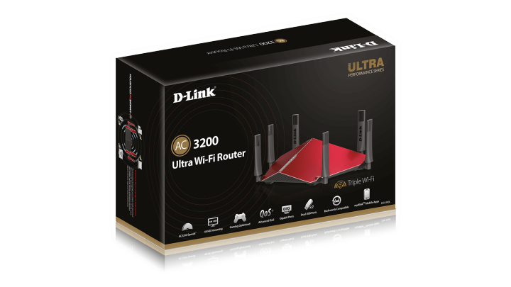 D-Link DIR-890L AC3200 Wireless Tri-Band Gigabit Ultra Wi-Fi Router ...