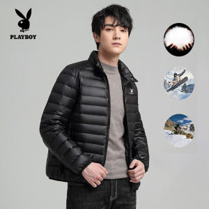 Playboy Áo Khoác Phao Nam Siêu Nhẹ Có Thể Đóng Gói Tất Cả Các Mùa Áo Khoác Thoáng Khí Chống Nước Và Gió Áo Khoác Có Mũ Nam Cỡ Lớn