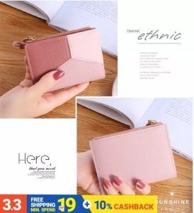 READY STOCK at  KL  Women Short Cute 3 Colors Splice Simple Coin Zipper Wallet woman short purse wallet#wallet for women#purse for women#beg duit wanita#dompat wanita#other#purse and wallet for women#purse#women wallet#mini purse for women#mini walletcard