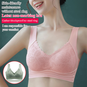 Womens comfortable veststyle pushup seamless underwear latex maintenance comfortable bra