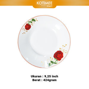 Piring Makan Keramik Cekung Motif Tebal Ukuran 9 inch