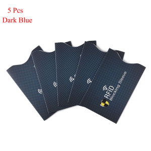 W0AGZ4J2 5PCS Reader Bank Aluminium Anti-theft Protect Case Cover Sleeve Wallet Card Holder RFID Blocking