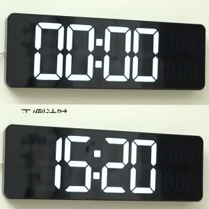 13/16inch Large Display LED Digital Wall Clock Remote Control Table Alarm Clock Temperature Date Week Timer Automatic Dimmer ClockFast shipping