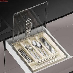 กล่องเก็บช้อน ส้อม ตะเกียบ5ช่อง ที่ฝาปิด สำหรับลิ้นชัก💥 มีพร้อมส่ง