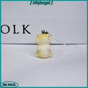 [miqiangzi] 3D Resin Cute Plush Lizard Keychain Key Ring Pendant School Bag Pendant Keychain Phone Chain Accessory Gift