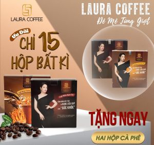 Tặng 2 hộp cà phê - Cà phê Nhật Kim Anh Nấm Linh Chi - Đông Trùng Hạ Thảo (Hộp 10 gói) - Laura Coffee - Laura Sunshine