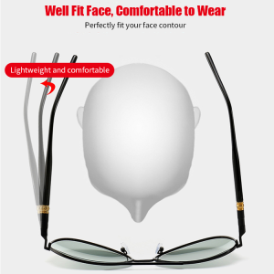 Mens Photochromic Polarized Sunglasses for Driving Frog Mirror