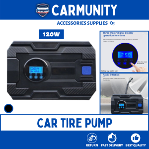 120w Tyre Repair Kit Sealant Portable Car Pump Compressor Inflator Electric Tire Inflator Pump DC Pam Pum Tayar 充气
