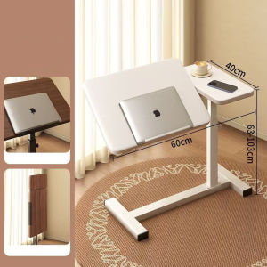 Tulip Home Furnishings Store Portable Laptop Table Rolling Desk Lockable Wheels Height Adjustable Tilt Top Side Table Home Office Study