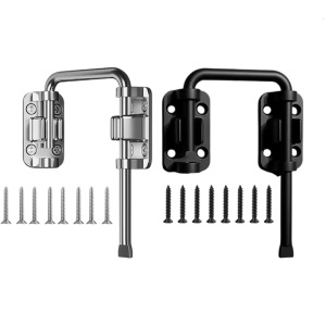 Black Sliding Door Latches Industrial Stainless Steel Weatherproofed Secure Locking System for Garage Door