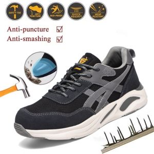 TOMITANY Safety Boot,Kasut Keselamatan Ultra Ringan Untuk Lelaki Dan Wanita Kasut Safety Lelaki Kasut Keluli Bernafas Dan Selesa Kasut Kerja Anti-kejutan,deodoran